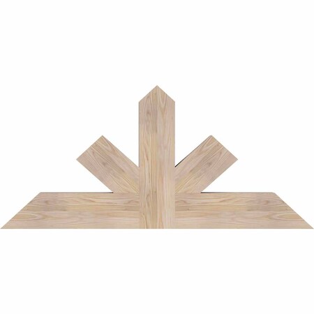 Ekena Millwork Saratoga Smooth Timber Gable Bracket, Douglas Fir, 48"W x 22"H x 3 1/2"D x 5 1/2"F, 11/12 Pitch GBW048X22X0406SAR00SDF